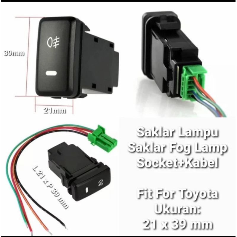 Jual Switch Sewit Saklar Tombol Foglamp Toyota Lampu Tembak Drl Progie