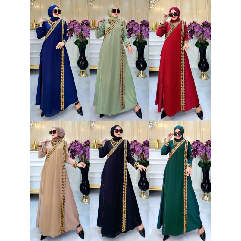 Jual Abaya Turki Terbaru Mewah Warna Abaya Viral Model India By