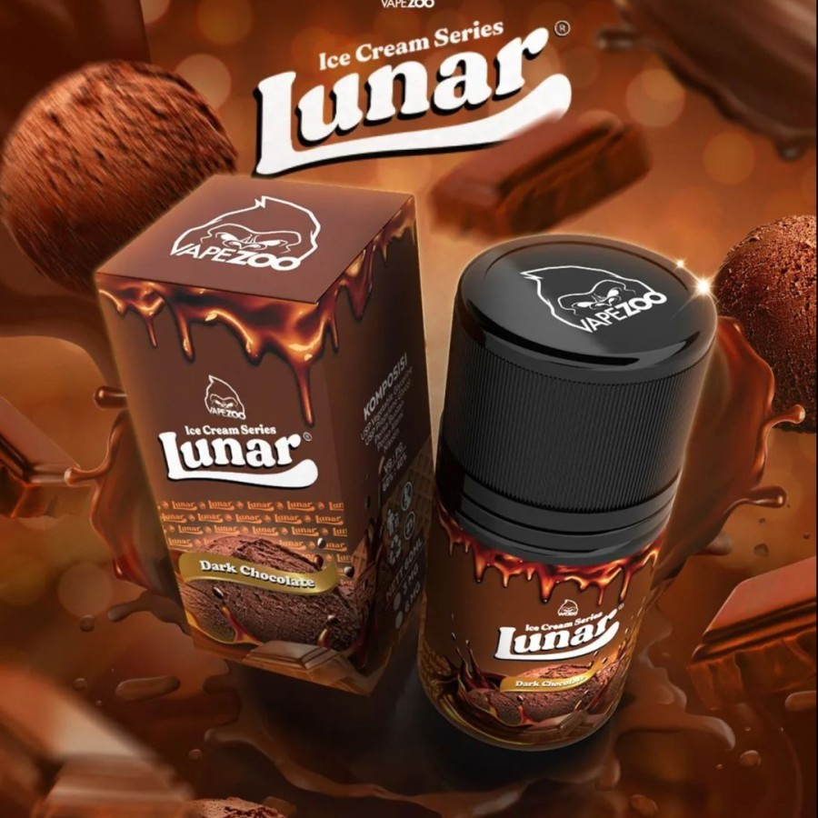 Jual Lunar Classic Chocolate Ice Cream 60ML Liquid Vape Vapor Freebase