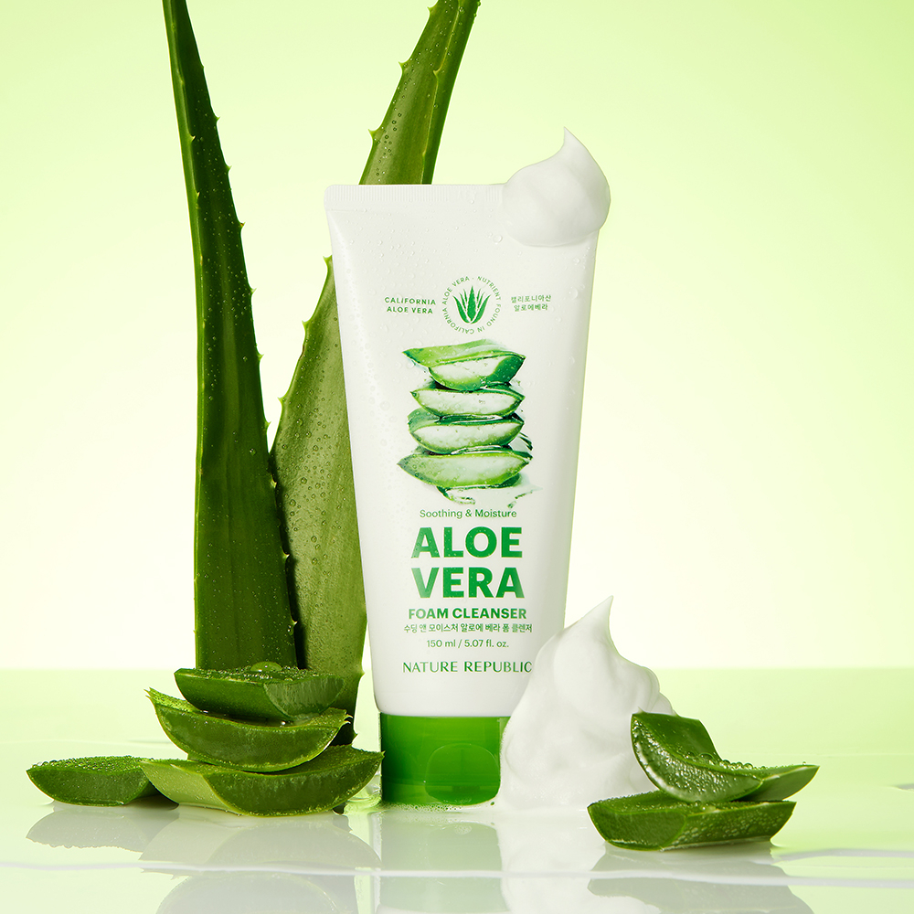 Jual Nature Republic Soothing Moisture Aloe Vera Foam Cleanser Ml