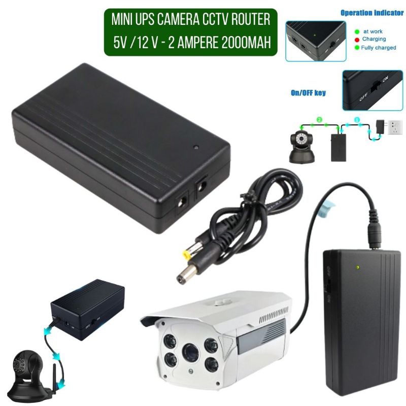 Jual MINI UPS POWER SUPPLY BACKUP BATERAI CADANGAN LISTRIK CAMERA CCTV