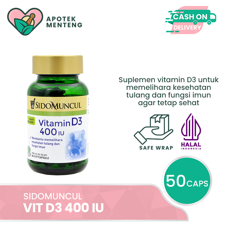 Jual Sido Muncul Natural Vitamin D Iu Kapsul Lunak Vit D