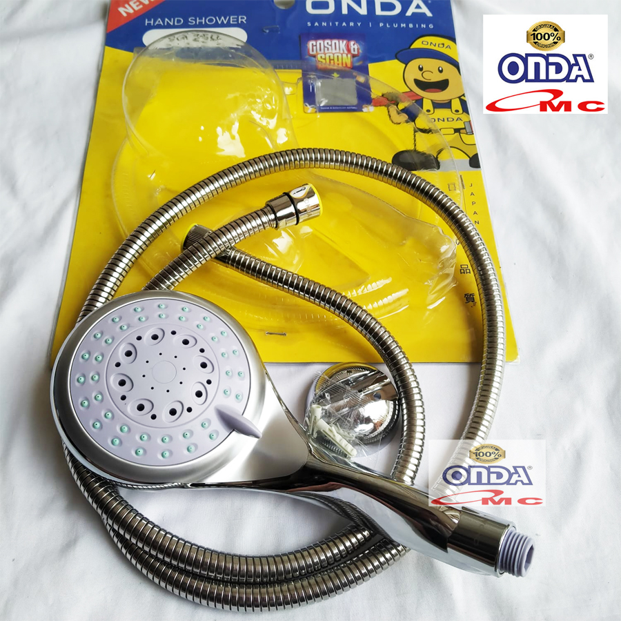 Jual Hand Shower Mandi Flexible Hose Chrome New Inch Onda So