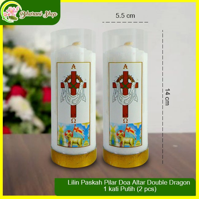 Jual Lilin Puja Paskah Pilar Doa Altar Double Dragon 1 Kati Putih 2