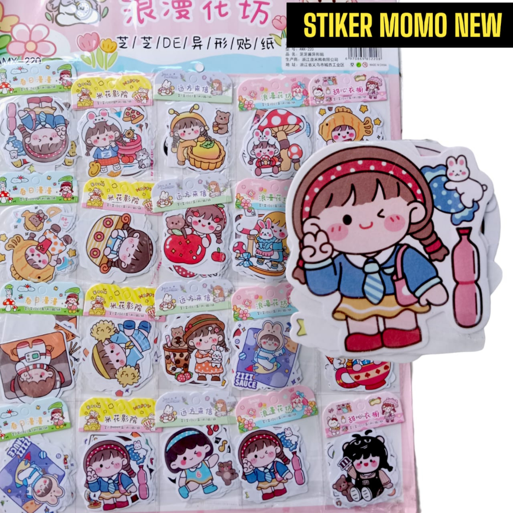 Jual Lembar Pcs Stiker Momo Motif Lucu Diy Sachet Stiker