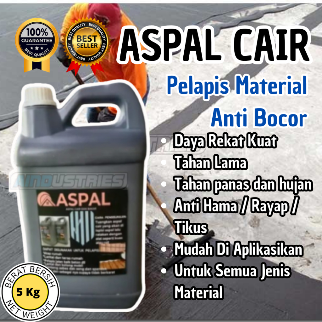 Jual Pelapis Anti Bocor Untuk Genteng Aspal Cair Kg Waterproof Tahan