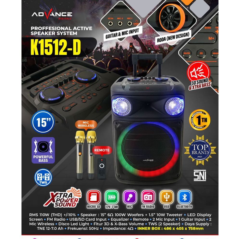 Jual Speaker Aktif Advance K D Meeting Inch Garansi Tahun