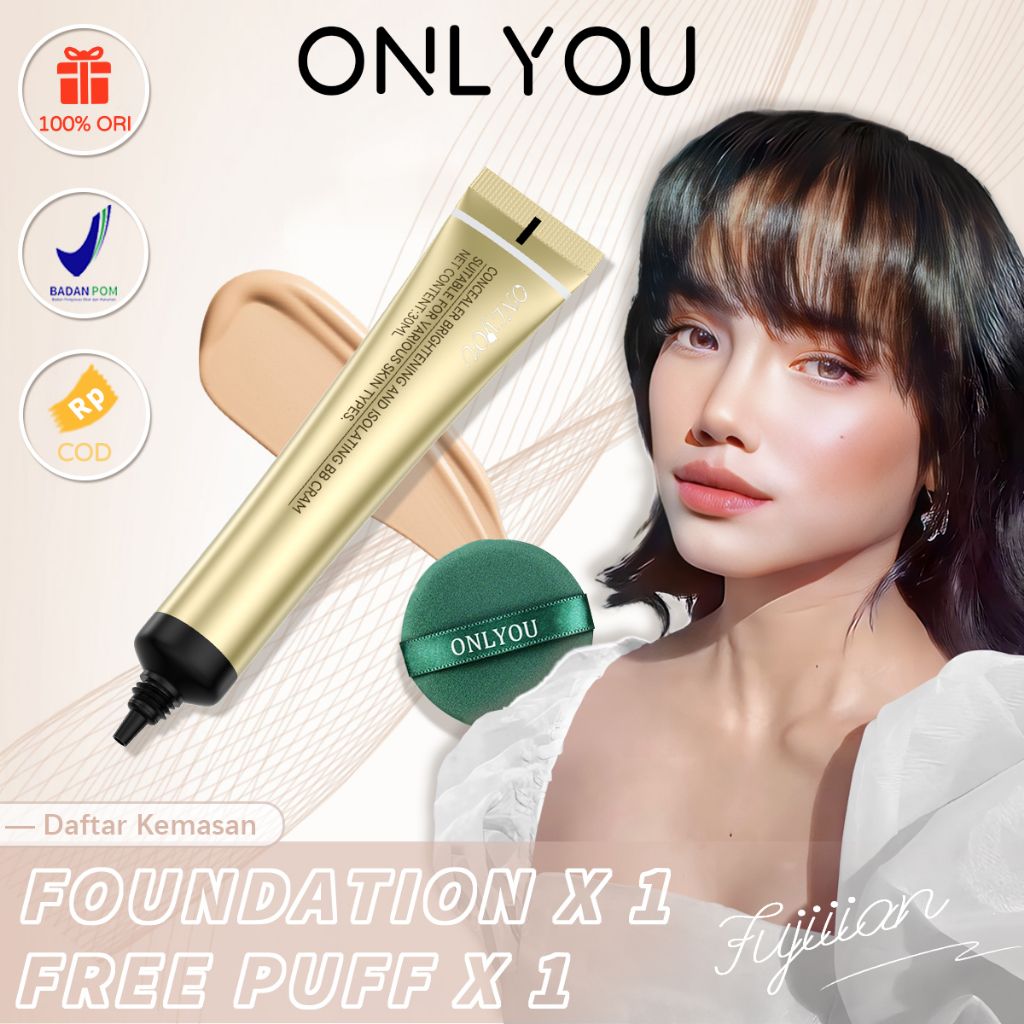 Jual BPOMONLYOU Foundation Fuji RecommendKrim Pelembab