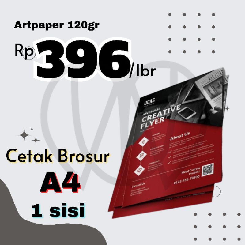 Jual Cetak Brosur A4 1 Sisi Full Color Shopee Indonesia