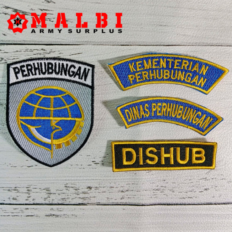 Jual Atribut Peruhubungan Bet Bordir Logo Dishub Kemenhub Badge Dinas