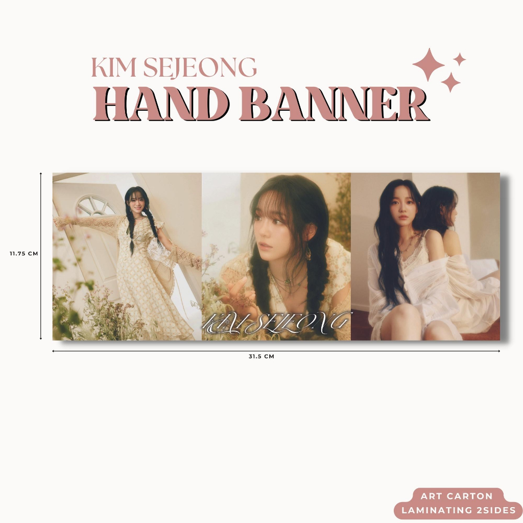 Jual Hand Banner Kim Sejeong Moon Handbanner Harga Pcs Laminasi