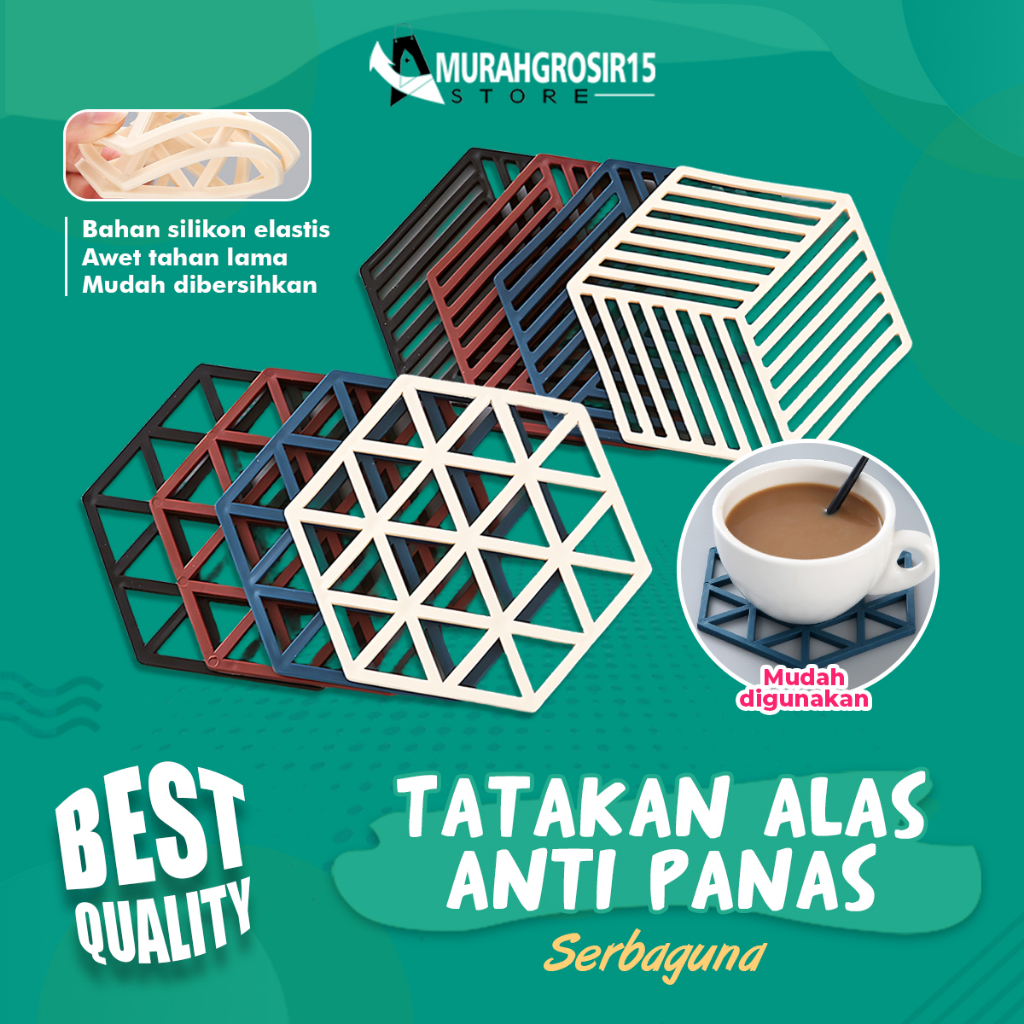 Jual TATAKAN ALAS PANCI SILIKON ANTI PANAS TATAKAN PANCI PIRING ANTI