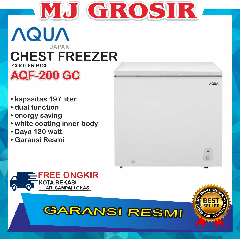 Jual AQUA CHEST FREEZER BOX 220 HC 200 W 200 GC LEMARI PEMBEKU 200