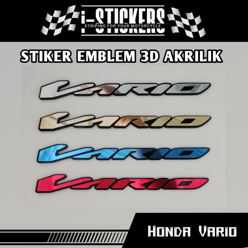 Jual Emblem Akrilik D Honda Vario Timbul Miror Shopee Indonesia