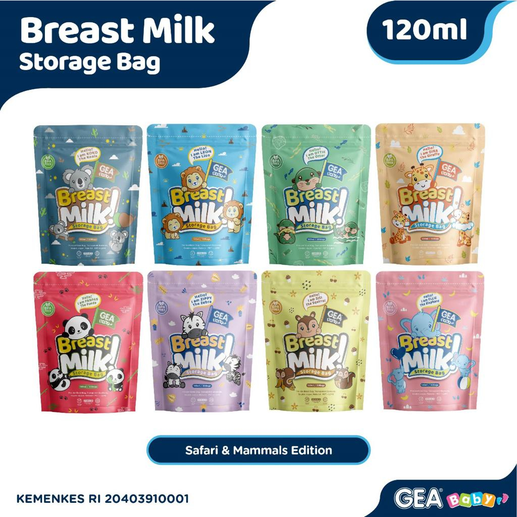 Jual GEA Baby Kantong Asi 120 Ml Plastik Asip Breastmilk Storage Bag