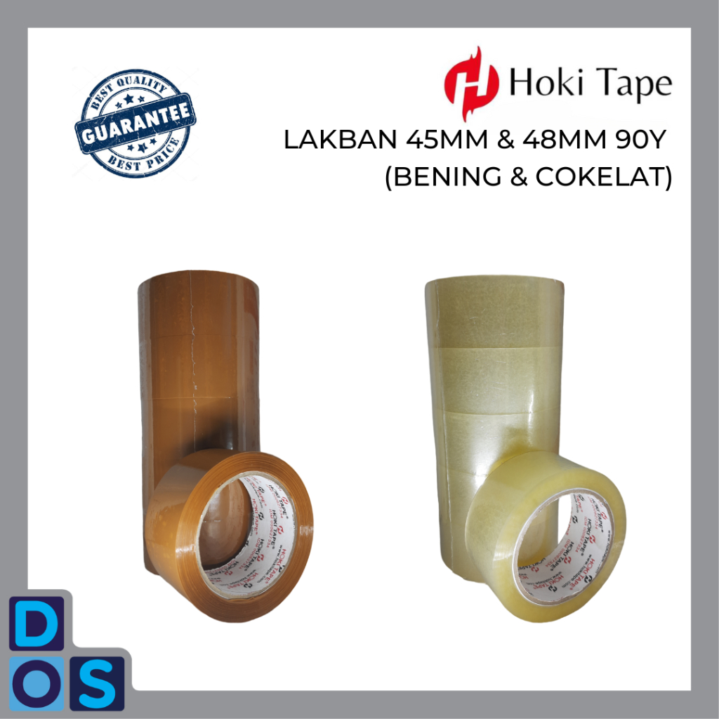 Jual Roll Pcs Lakban Bening Cokelat Hoki Tape Yard Micron