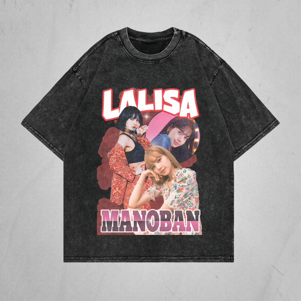 Jual KAOS LISA BLACKPINK OVERSIZE WASHED Shopee Indonesia