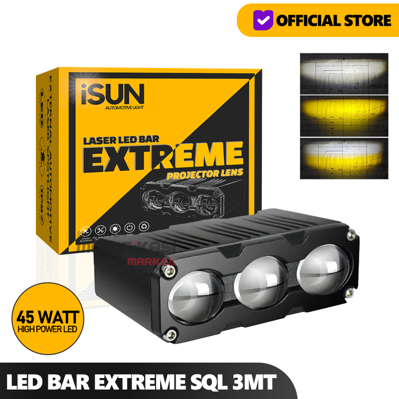 Jual Lampu Tembak Laser Foglamp EXTREME SQL 3 Mata 45 Watt Demon RGB 9