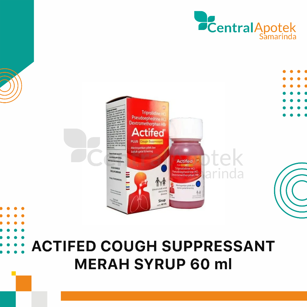 Jual Actifed Merah Plus Cough Supressant Syrup 60 Ml Botol Obat