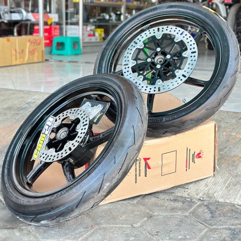 Jual Velg Rossi Mamba Komplit Ban Pirelli Pnp Ninja R Rr Ss Shopee