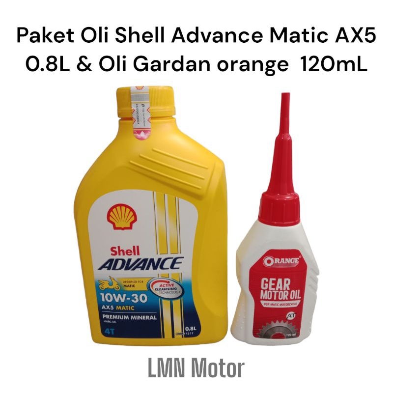 Jual Paket Oli Shell Advance Ax Matic W Ori Oli Gardan Orange