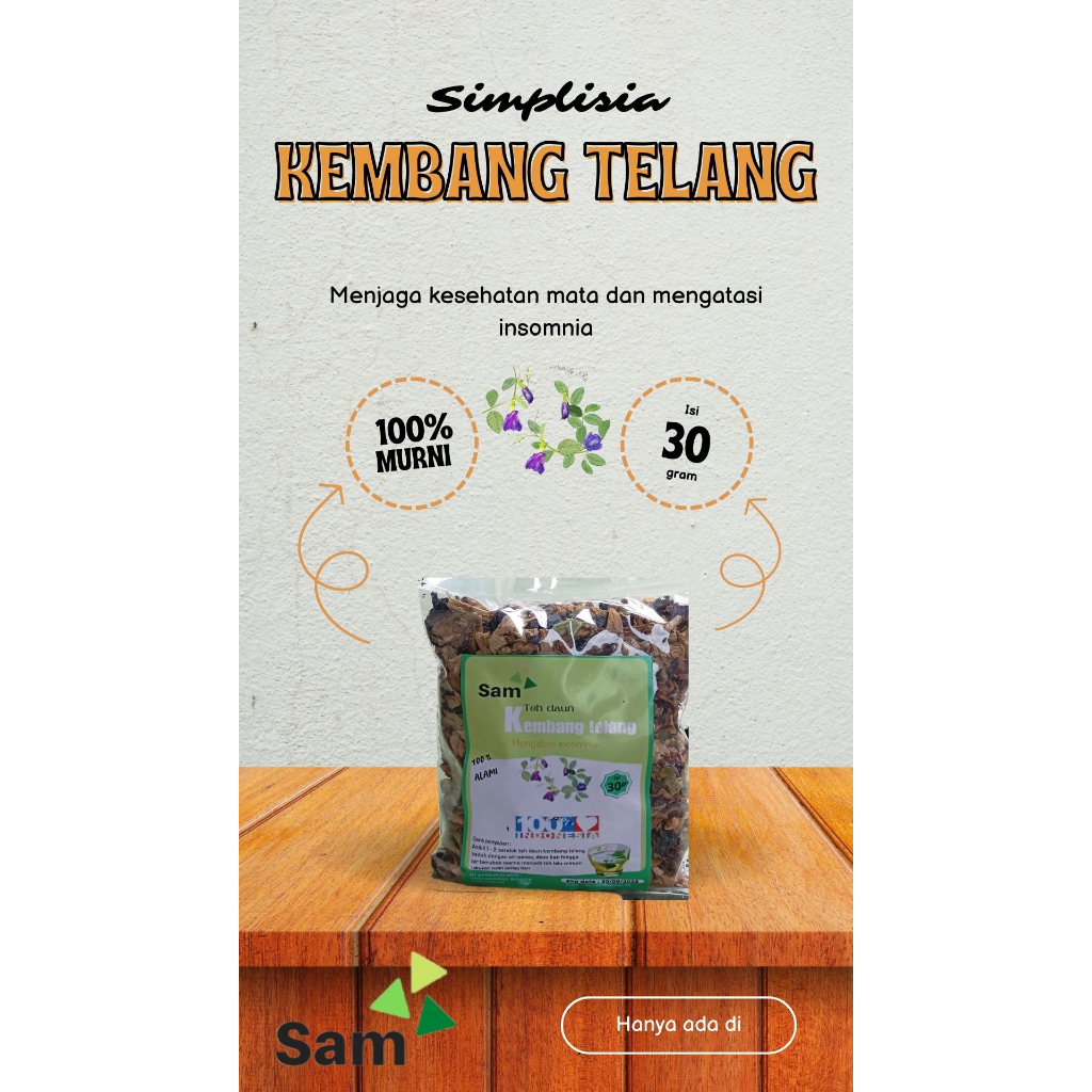 Jual Teh Bunga Telang Kering Gram Simplisia Kembang Telang Untuk