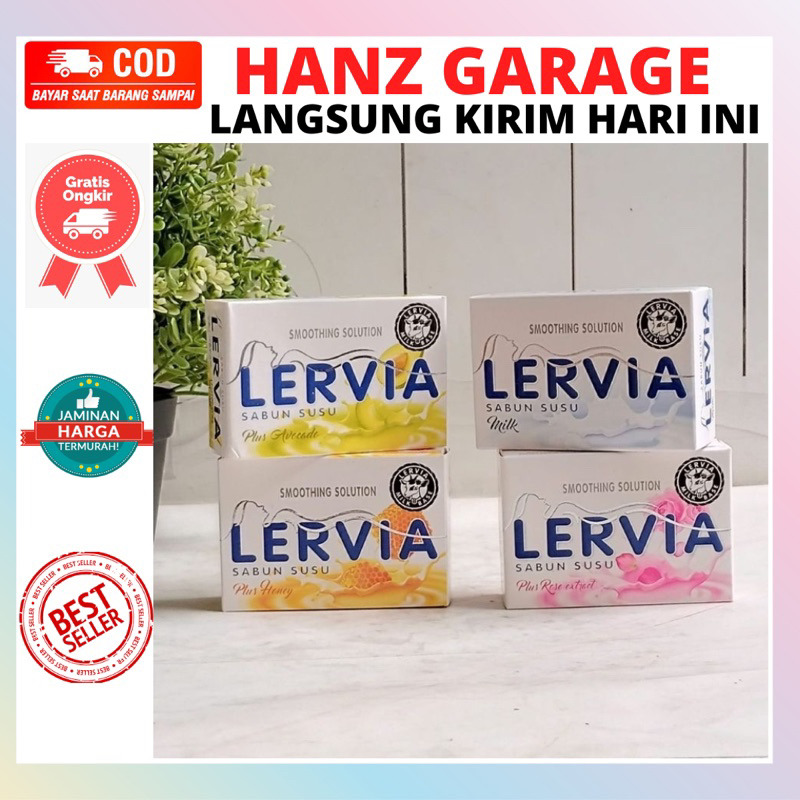 Jual Sabun Batang Lervia Susu Bar Soap Sabun Mandi Susu Lervia Gram