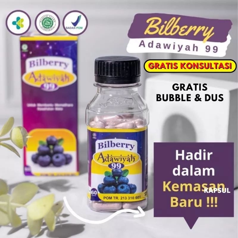 Jual Bilberry Adawiyah Ekstrak Kapsul Original Alami Obati Mata