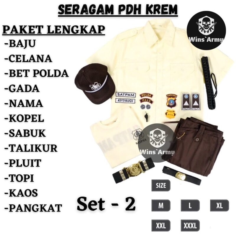 Jual Seragam Satpam Seragam Security Pdh Dan Pdl Terbaru Warna Crem