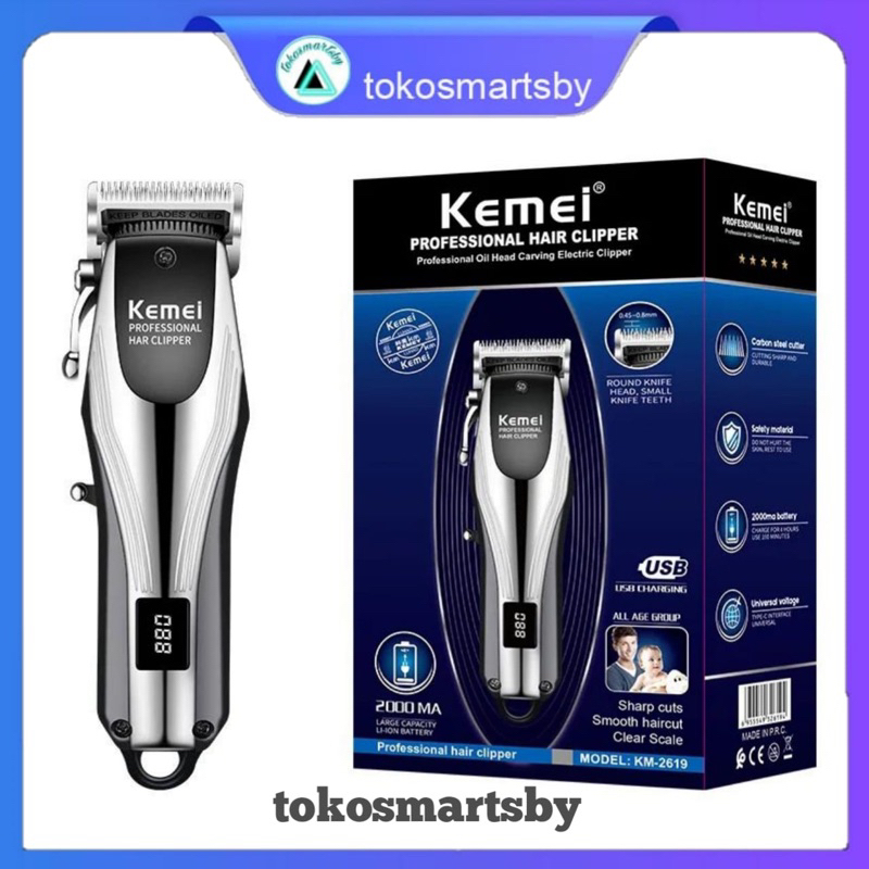 Jual Kemei Km Alat Cukur Rambut Profesional Tanpa Kabel