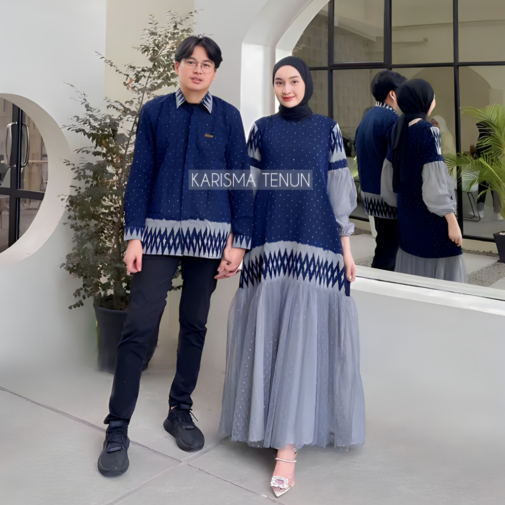 Jual BAJU TENUN RAYYA MIDNIGHT COUPLE BAJU TENUN BAJU COUPLE KONDANGAN