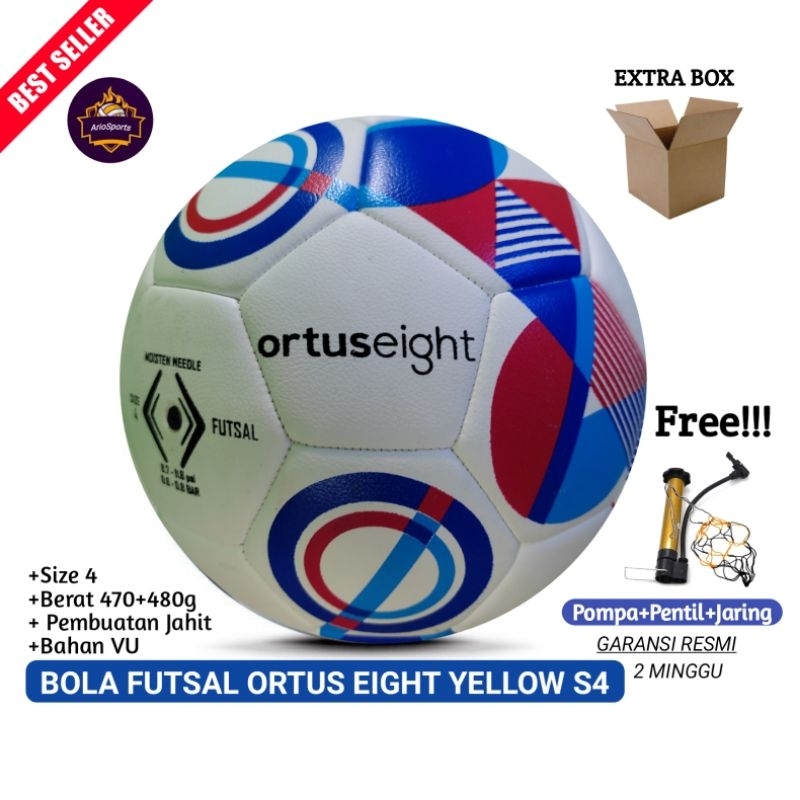 Jual Bola Futsal Ortus Eight Premium Paket Komplit Cocok Untuk