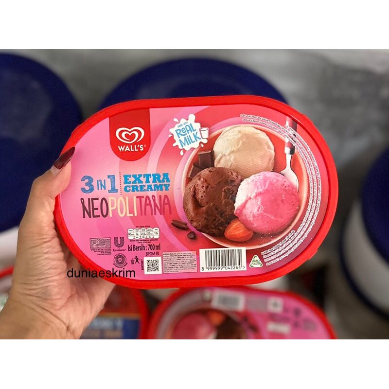 Jual Walls Ice Cream Neopolitana 700ml Shopee Indonesia