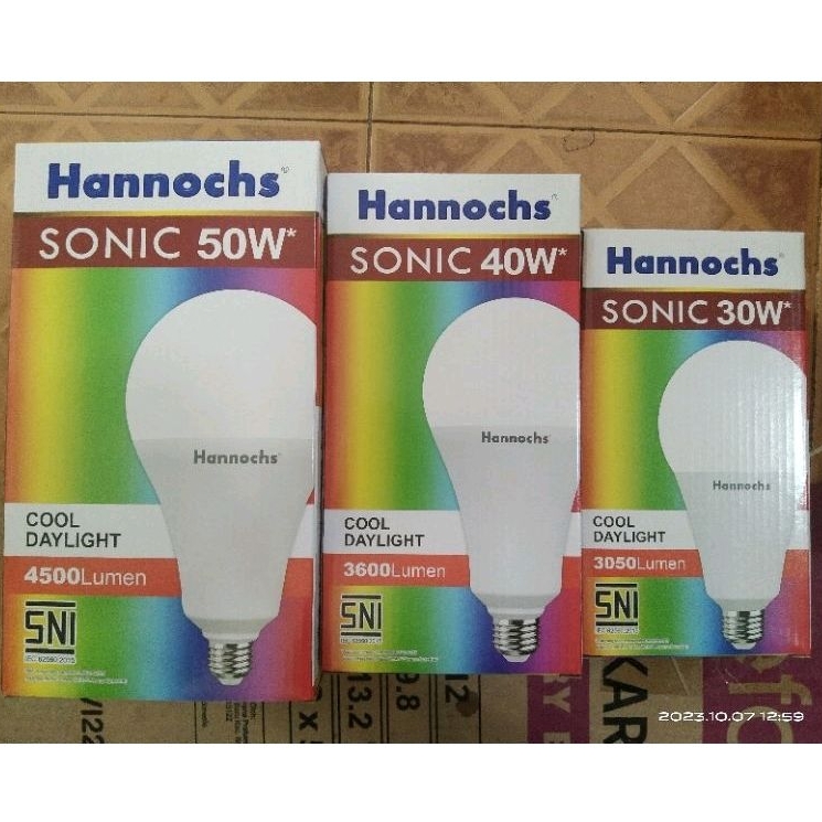 Jual Lampu Led Bulb Hannochs Sonic Watt Watt Watt Lampu