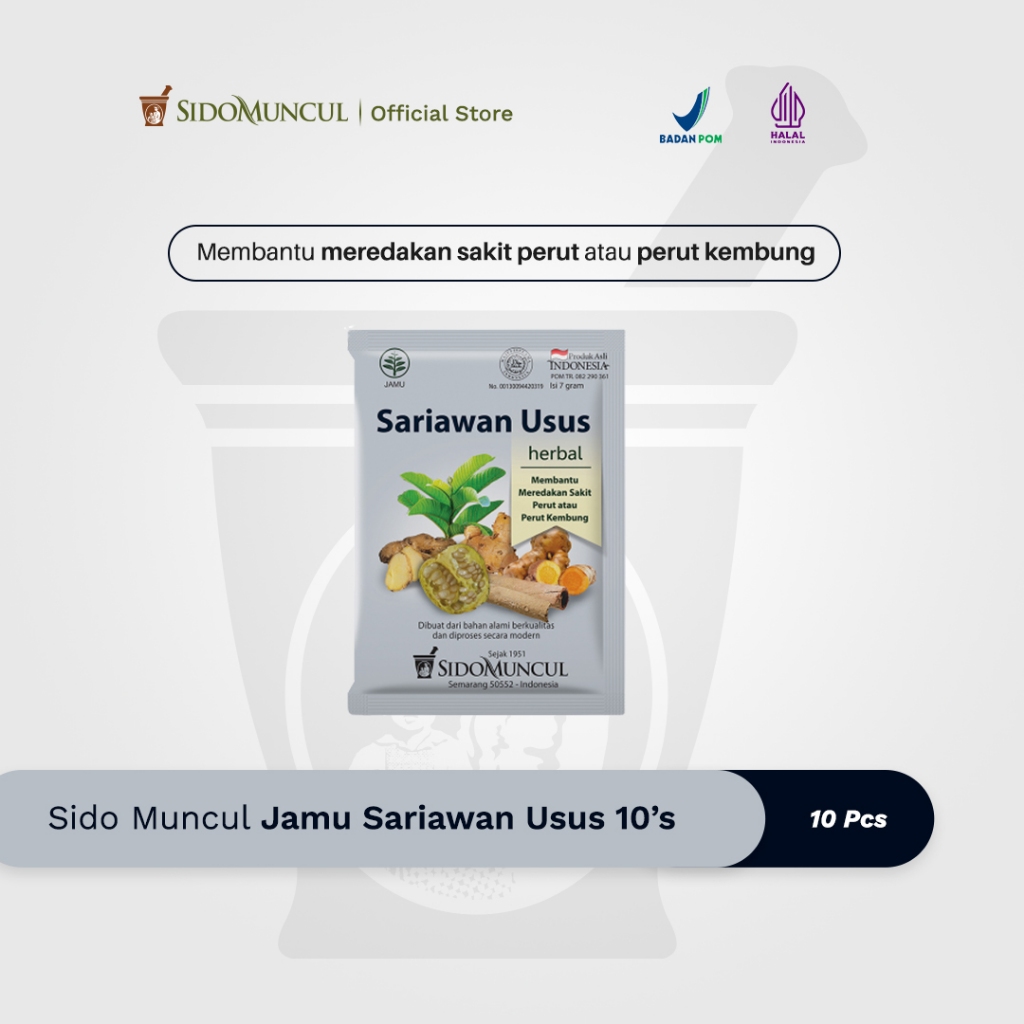 Jual Sido Muncul Jamu Sariawan Usus 10 S Meredakan Sakit Perut