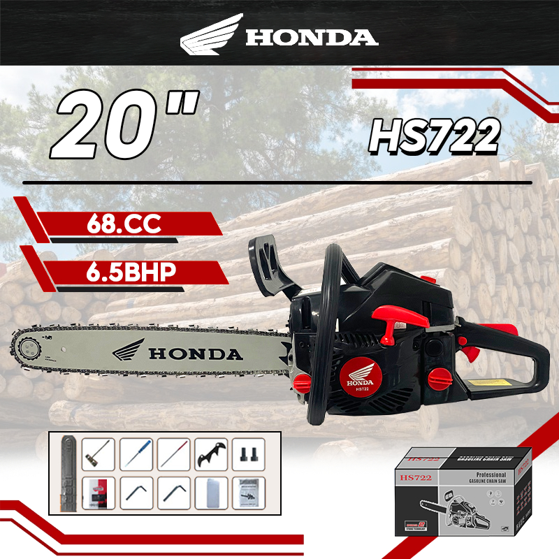 Jual HONDA Mesin Chain Saw 20 22 24inch 68CC Chainsaw 2Tak Mesin Senso