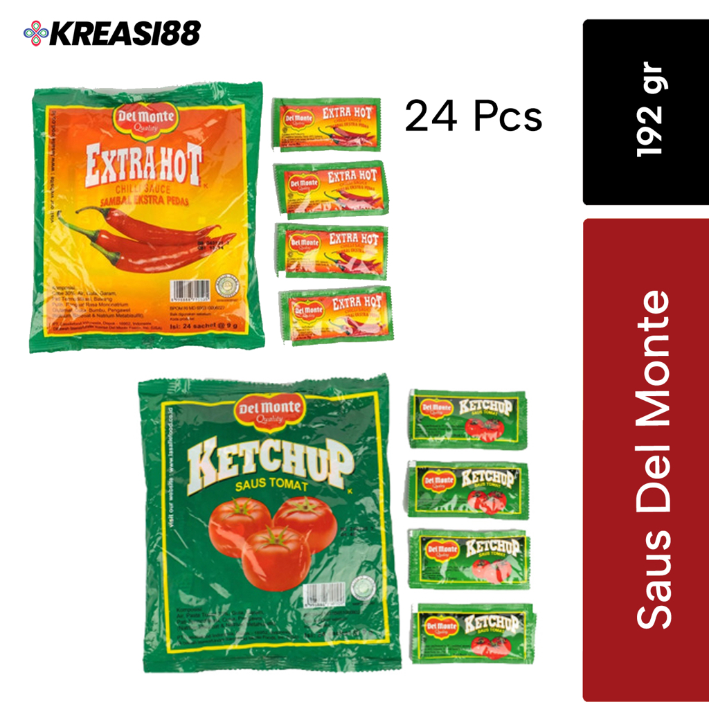 Jual Delmonte Saus Tomat Ketchup Sachet Saos Sambal Extra Hot Chili