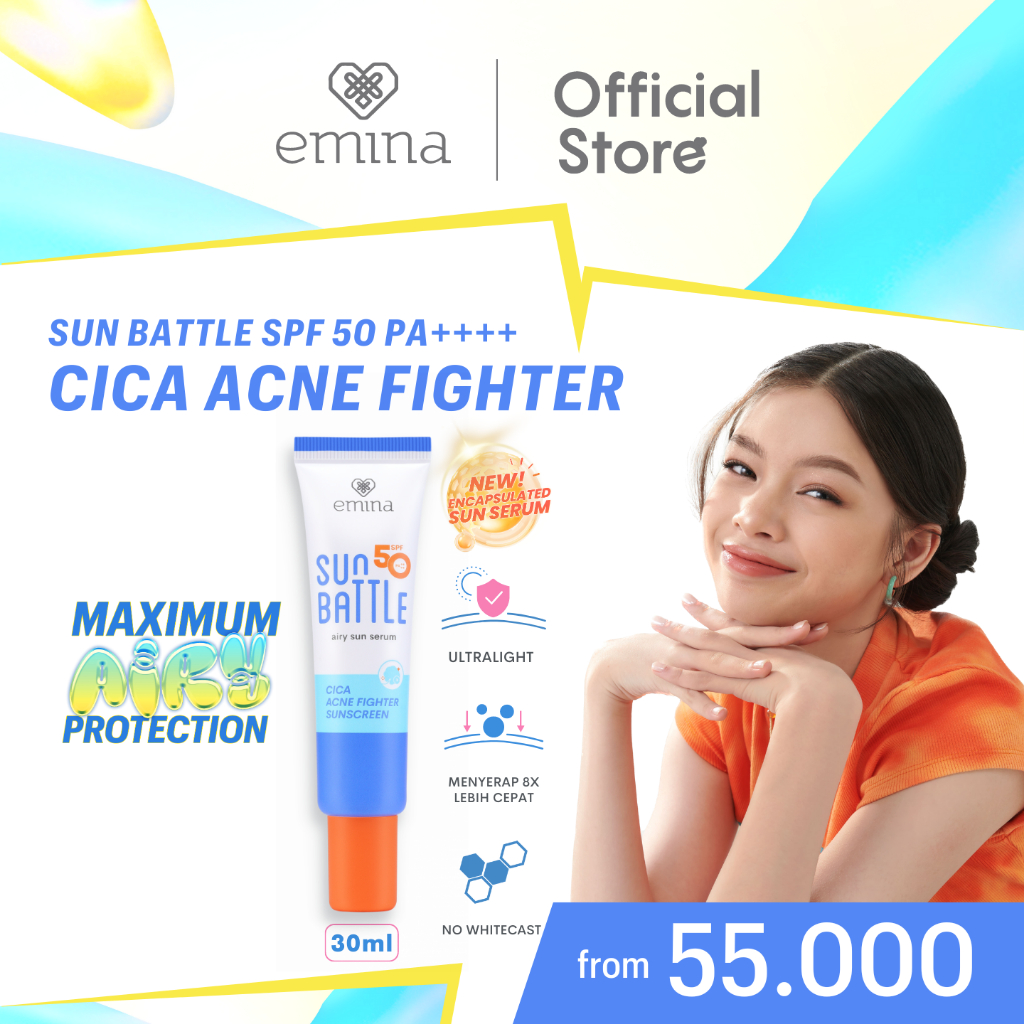 Jual New Must Have Emina Sun Battle Spf Pa Cica Acne Fighter