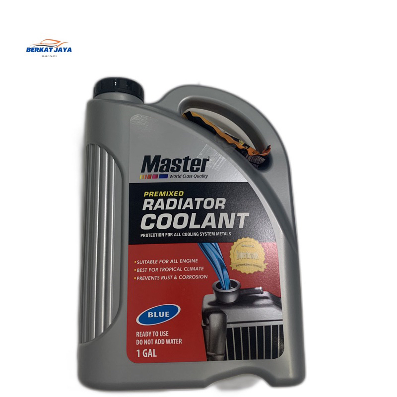 Jual Master Radiator Coolant Premixed Merah Hijau Biru Galon 4 Liter 1