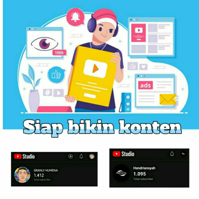 Jual AKUN YOUTUBE 1000 SUBSCRIBE Shopee Indonesia