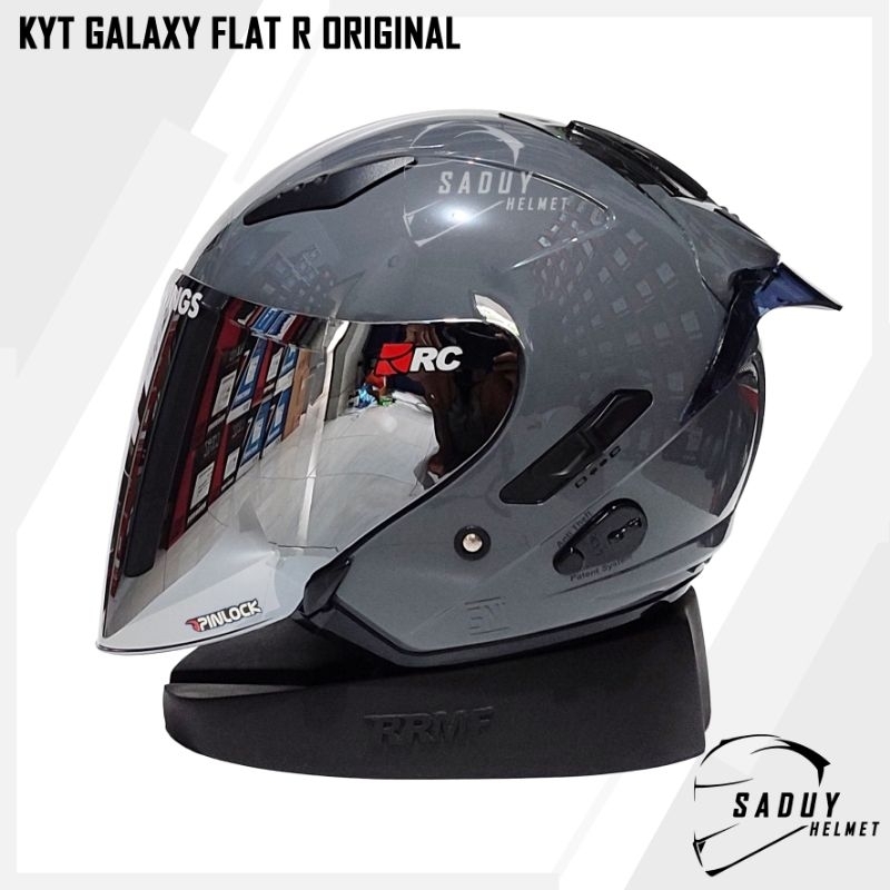 Jual Helm Kyt Galaxy Flat R Gorilla Grey Kyt Half Face Paket Genteng