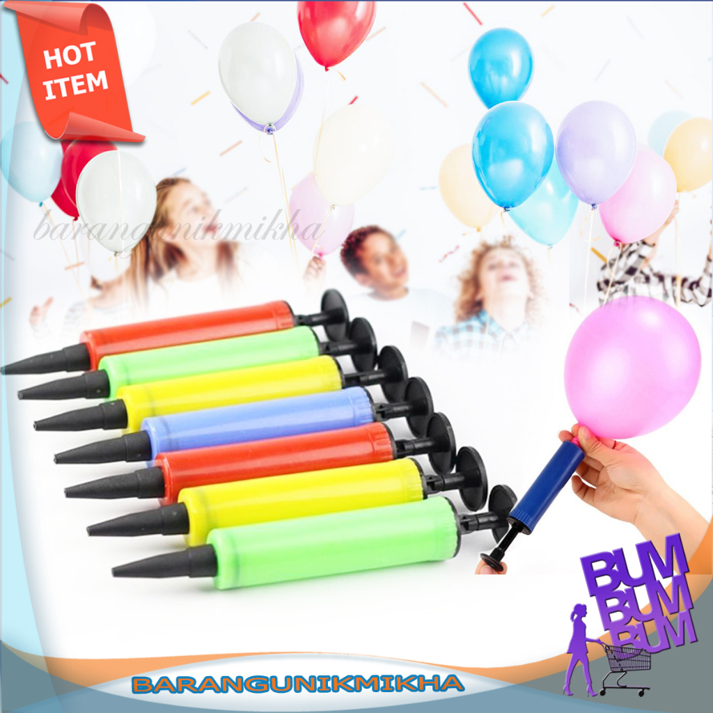 Jual Pompa Balon Tangan Manual Alat Pompa Tiup Angin Balloon Bola