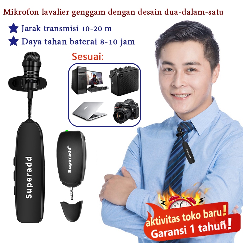 Jual Codmikrofon Nirkabel Lavalier Mic Ack Mm Mic Clip On Wireless