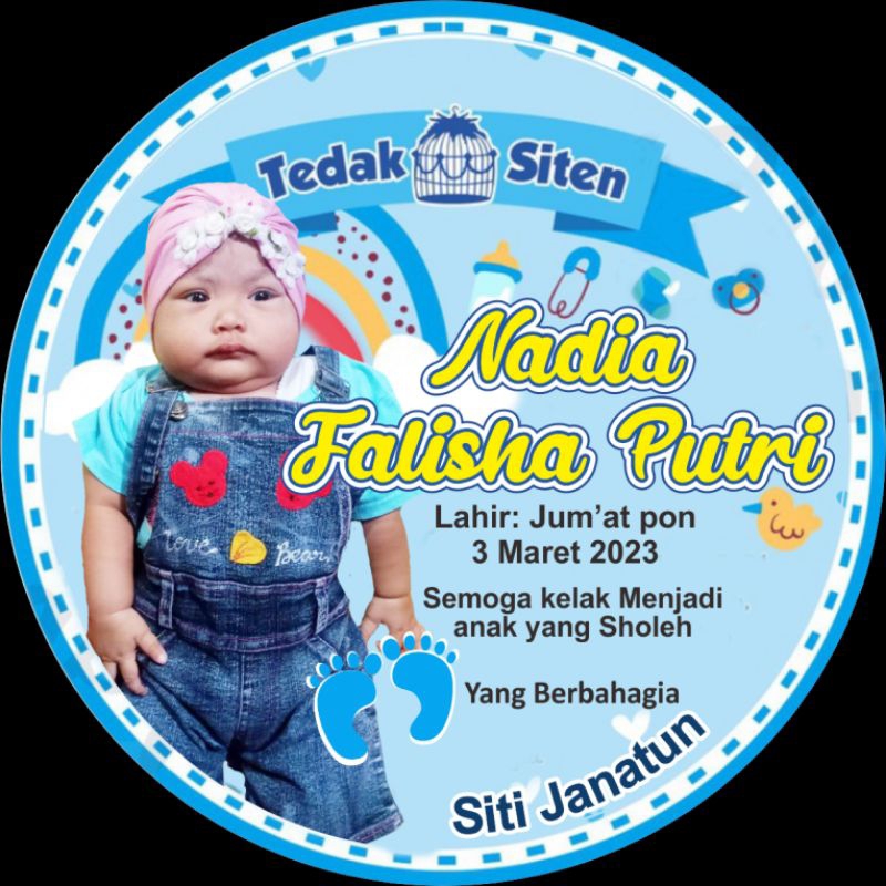 Jual Stiker Tasyakuran Turun Tanah Tedhak Siten Shopee Indonesia