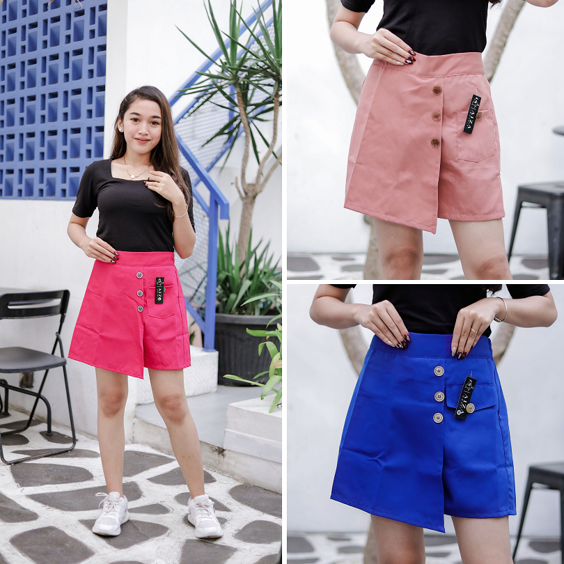 Jual Korean Mini Skirt Rok Celana Hotpants Rok Mini Rok Celana