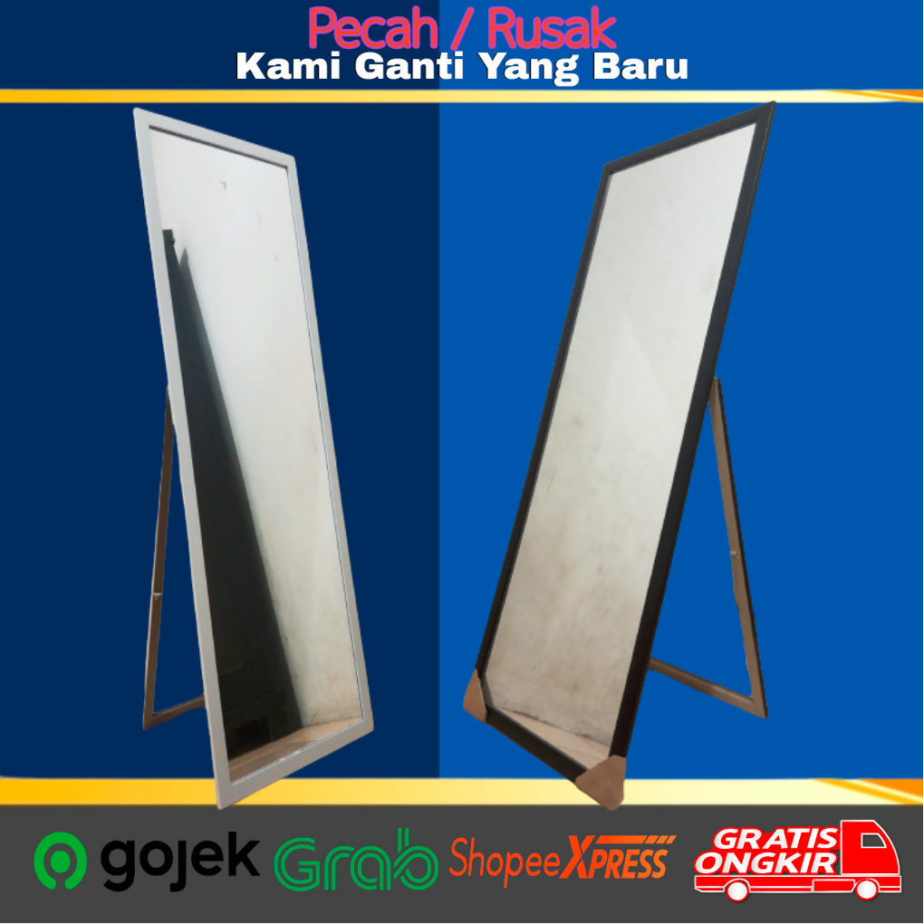 Jual Standing Mirror Cermin Berdiri Bisa Digantung Minimalis Ukuran