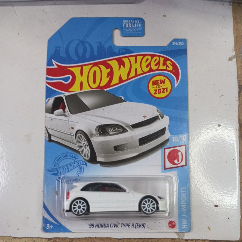 Jual Hot Wheels Honda Civic Type R Ek9 Putih Akta Us Card Shopee