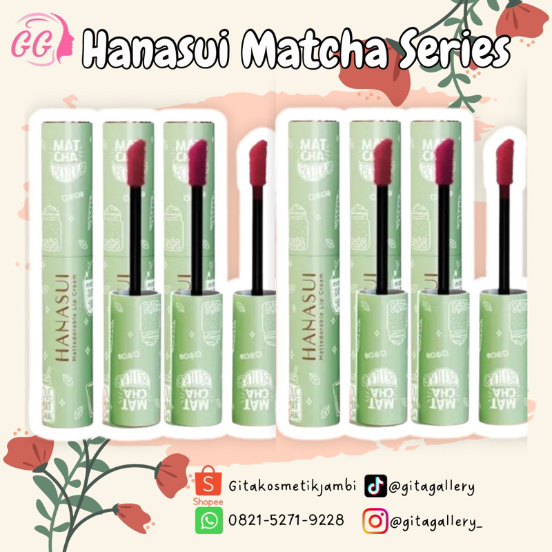 Jual Hanasui Mattedorable Lip Cream Matcha Latte Edition Shopee Indonesia