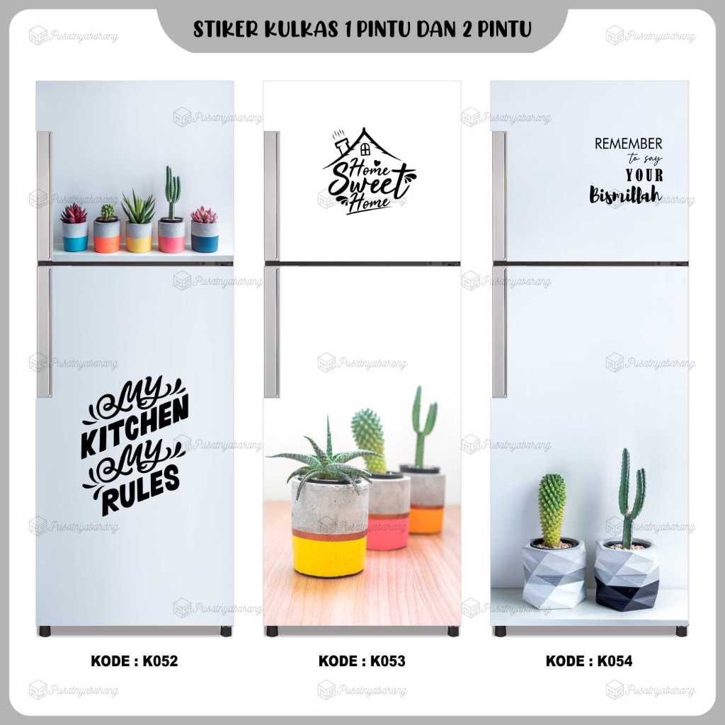 Jual Stiker Kulkas Pintu Dan Pintu Motif Minimalist Cactus Shopee