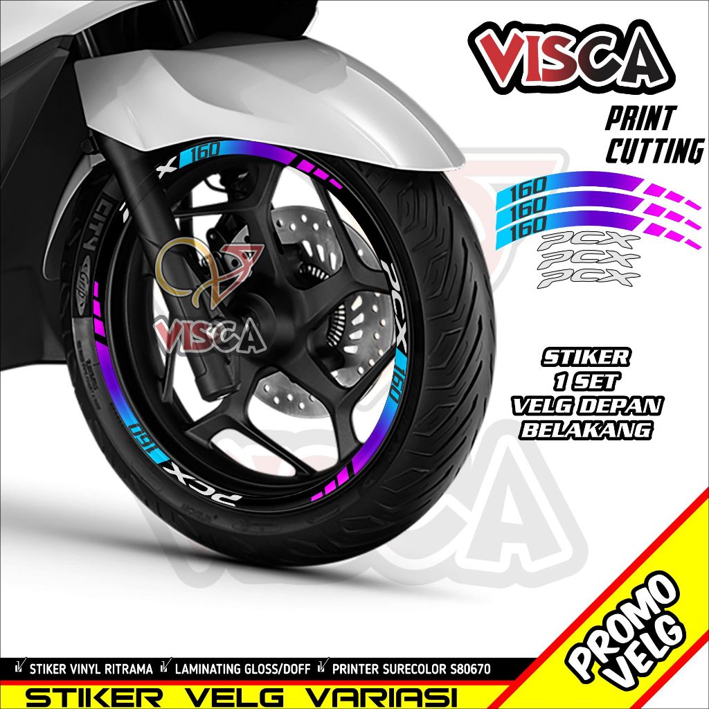 Jual Stiker Velg Pcx List Velg Motor Stiker Velg Ring 14 Pcx 160 Motif